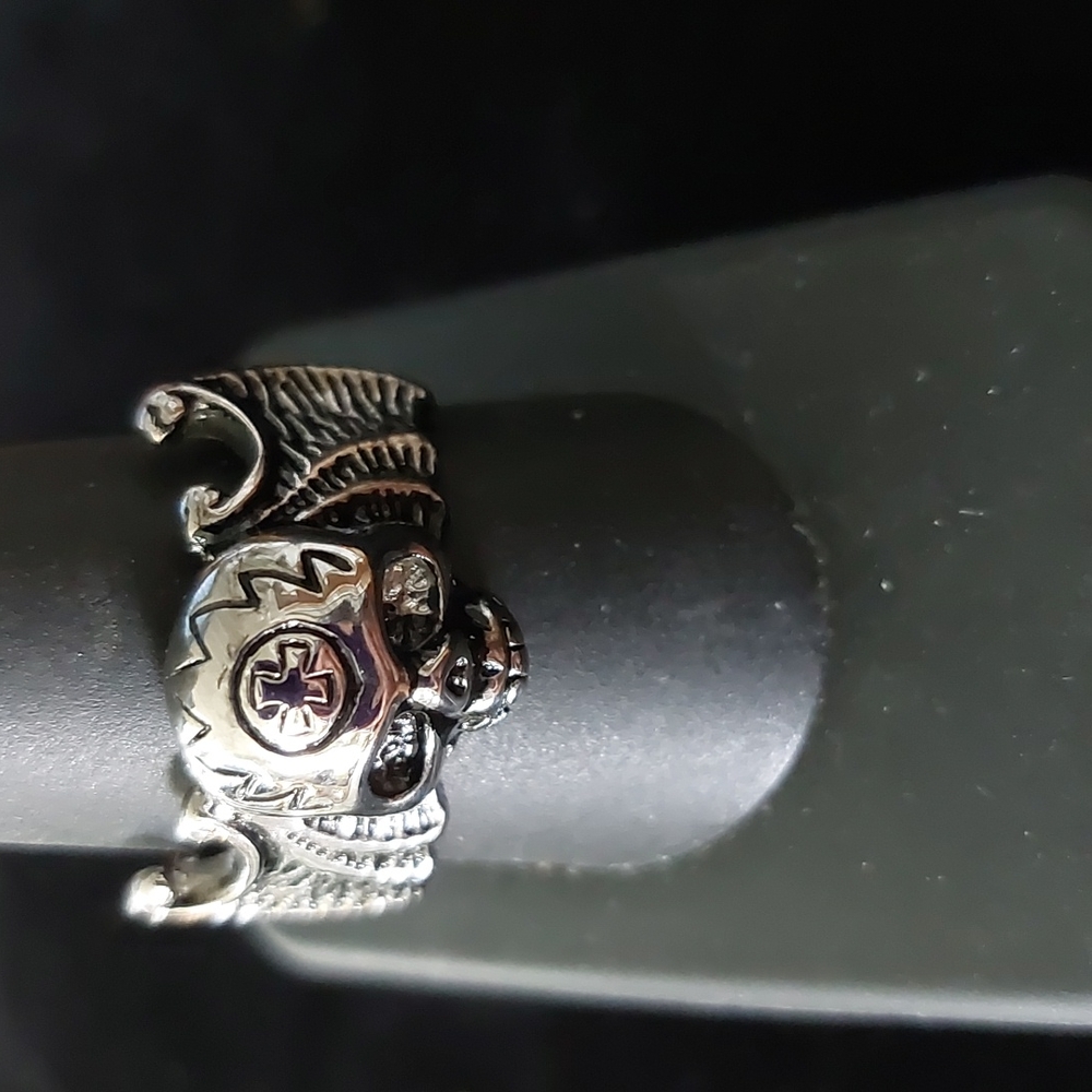 Stainless Steel Skull Ring Sz 10